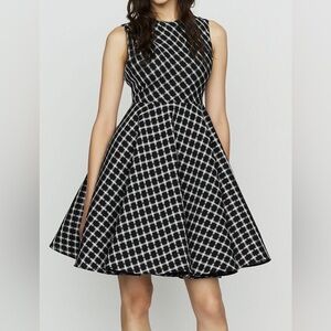 Maje sleeveless plaid skater dress - size 1